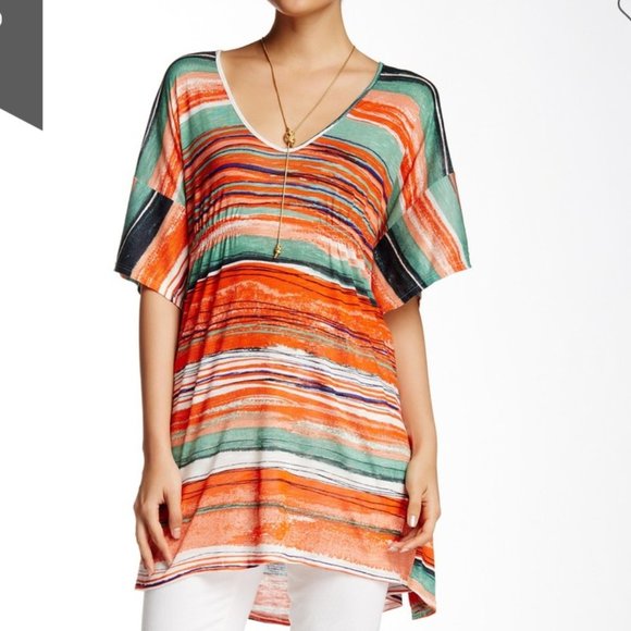 Ella Moss Tops - ELLA MOSS Printed Caftan Top Size XS